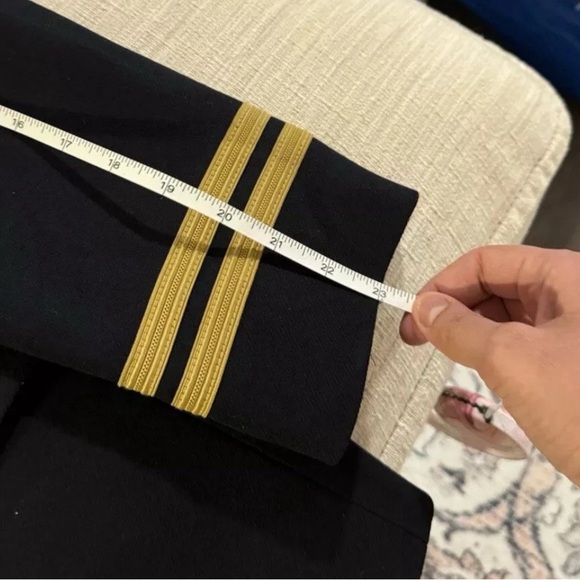 VTG. LAUREN RALPH LAUREN MILITARY SAILOR STYLE WOOL NAVY BLAZER WOMEN Sz 8 - Picture 8 of 10